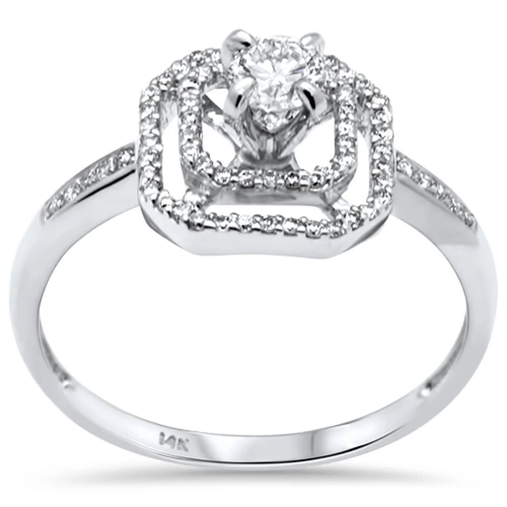<span>DIAMOND CLOSEOUT! </span>.43ct G SI 14K White Gold Diamond Engagement Ring Size 6.5