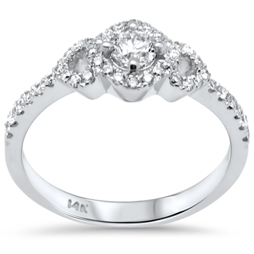 <span>DIAMOND CLOSEOUT! </span>.55ct G SI 14K White Gold Diamond Engagement Ring Size 6.5