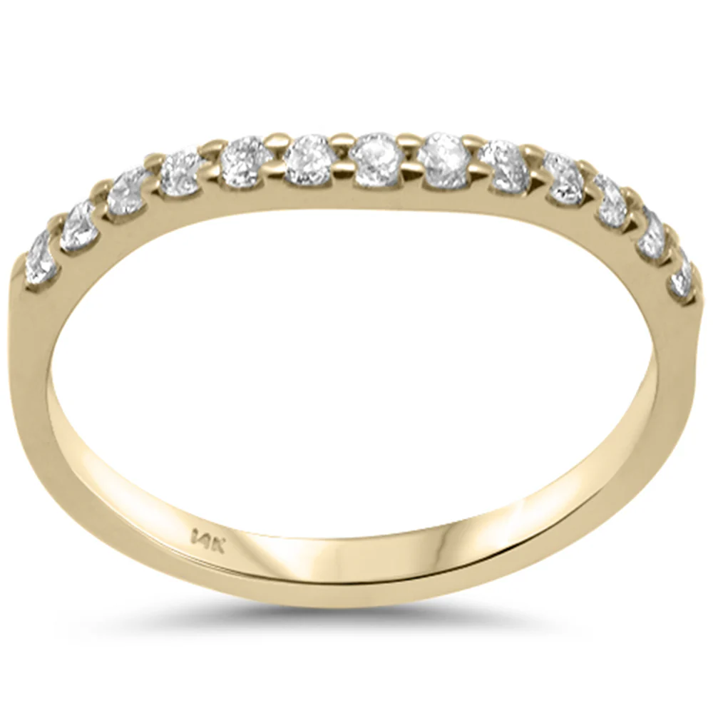 <span>DIAMOND CLOSEOUT! </span>.24ct G SI 14K Yellow Gold Diamond Stackable Ring Band