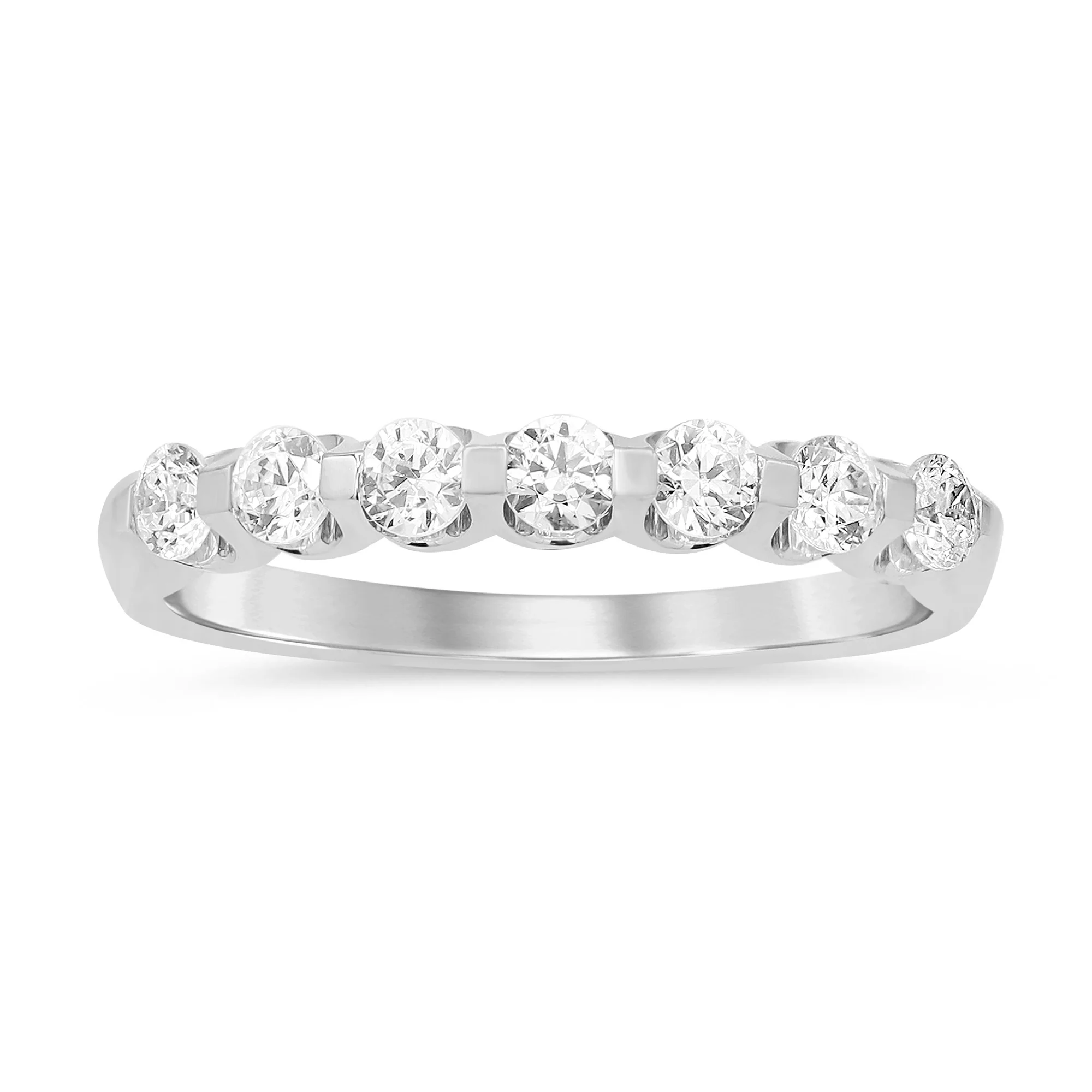 <span style="color:purple">SPECIAL!</span> .50ct G SI 14K White Gold Diamond 7-Stones Ring Band