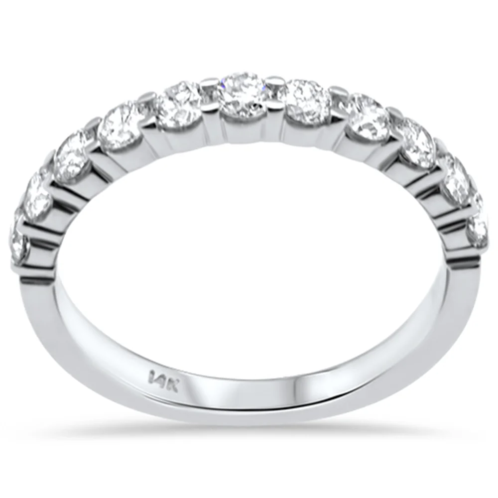 <span style="color:purple">SPECIAL!</span> .79ct G SI 14K White Gold Diamond 11-Stone Ring Band