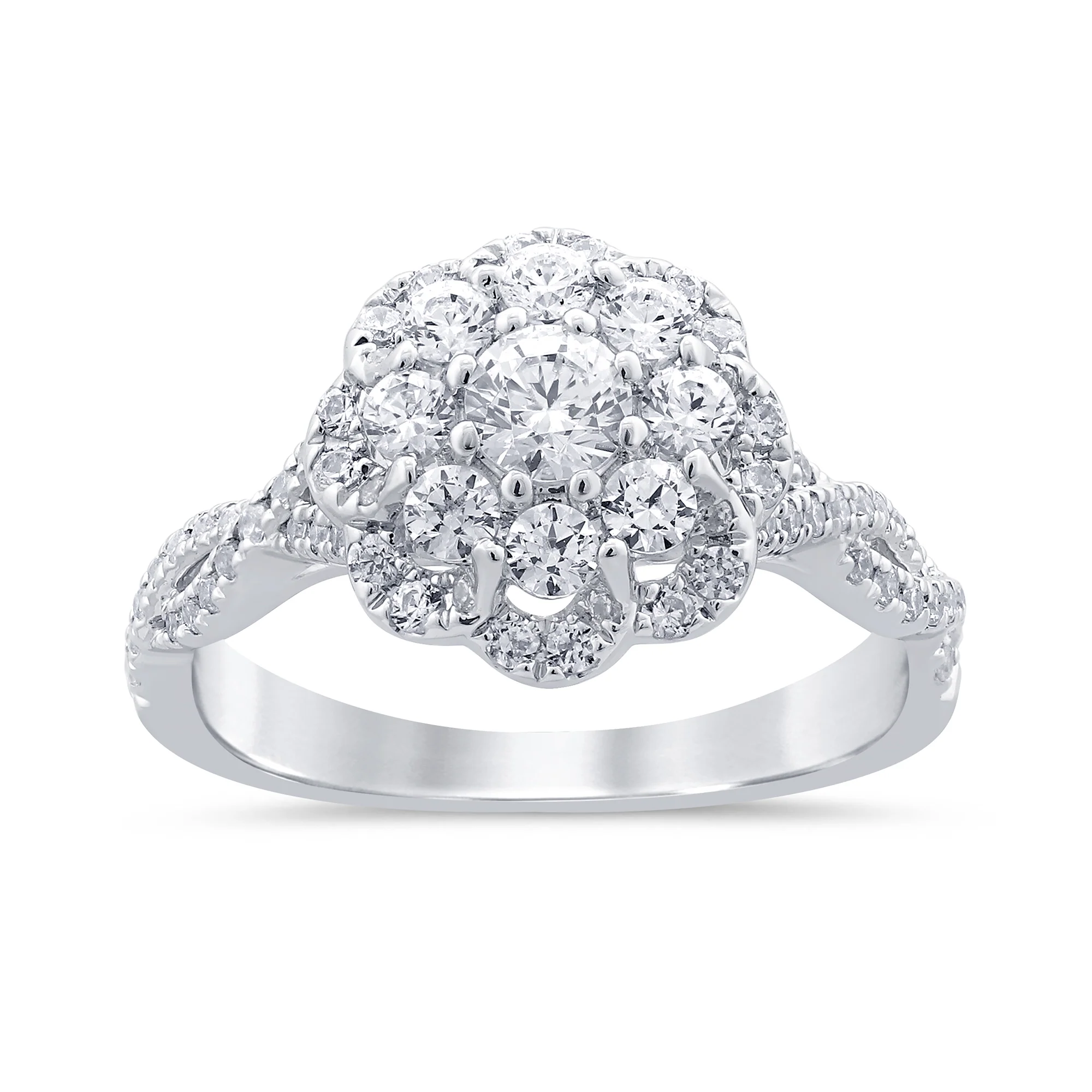 <span>DIAMOND CLOSEOUT! </span> 1.02ct G SI 14K White Gold Diamond Filigree Engagement Ring Size 6.5