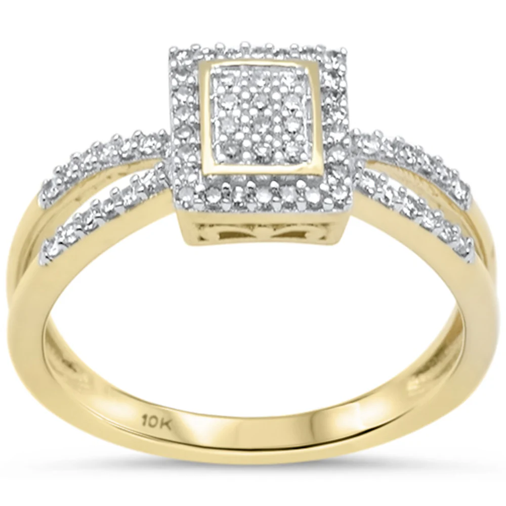 <span style="color:purple">SPECIAL!</span> .25ct G SI 10K Yellow Gold Diamond Engagement Ring Size 6.5