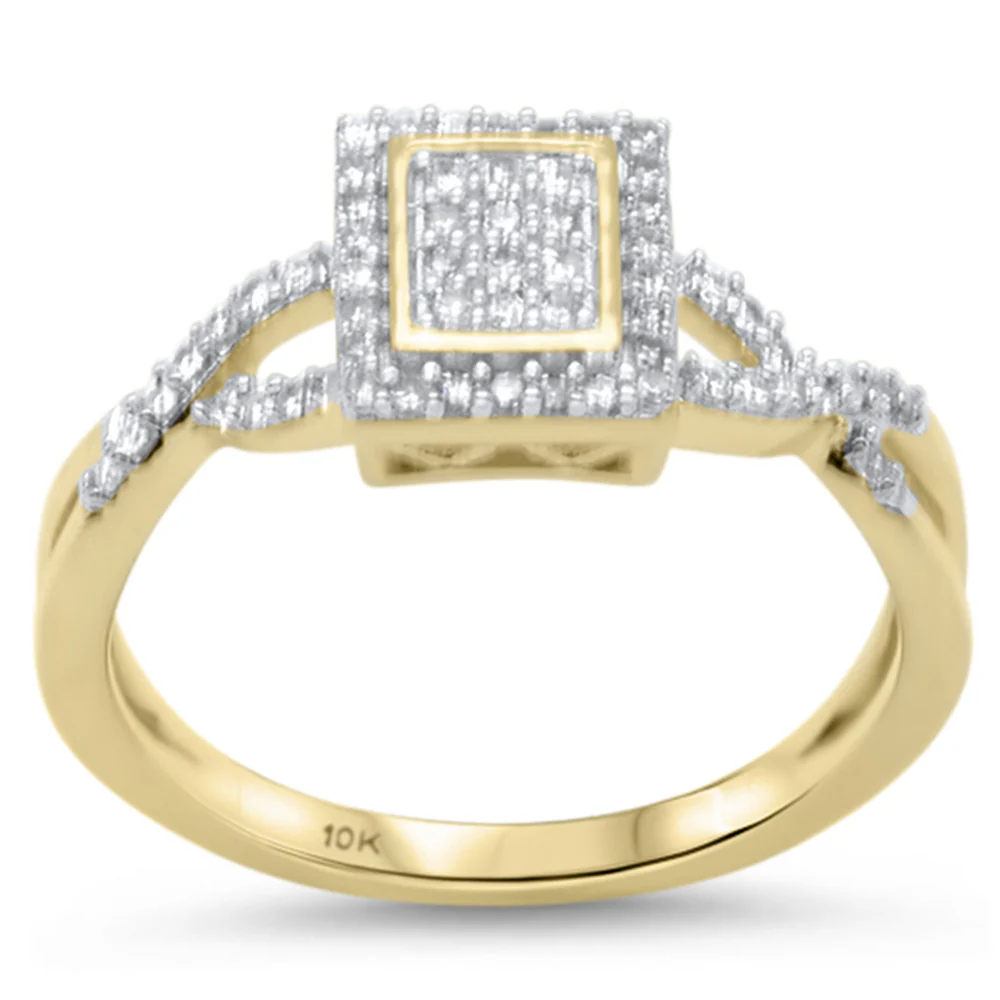 <span style="color:purple">SPECIAL!</span> .25ct G SI 10K Yellow Gold Diamond Engagement Ring Size 6.5