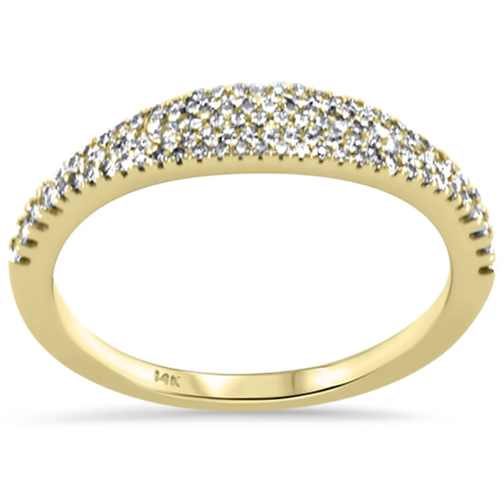 <span style="color:purple">SPECIAL!</span> .25ct G SI 14K Yellow Gold Diamond Anniversary Band Ring Size 6.5