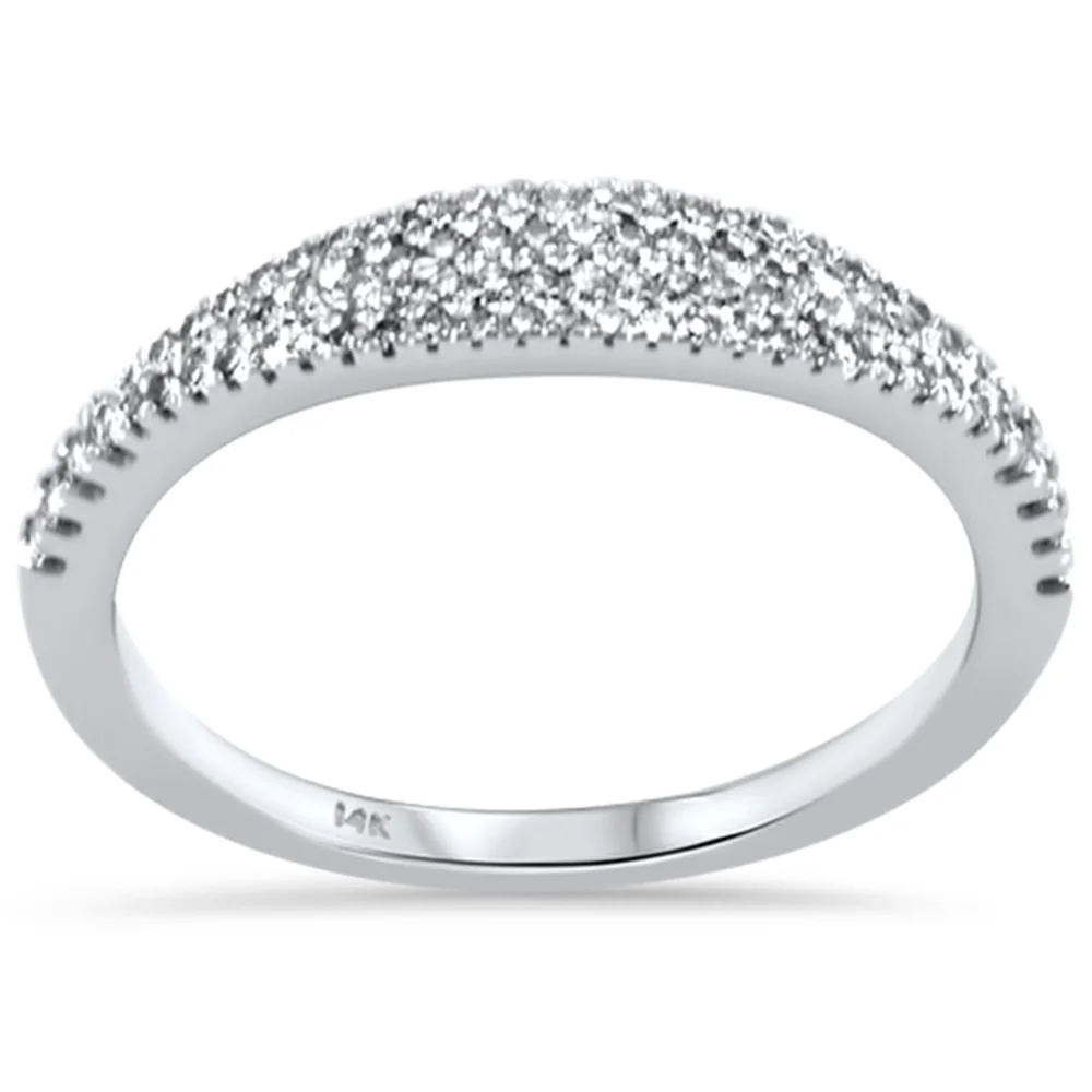 <span style="color:purple">SPECIAL!</span> .25ct G SI 14K White Gold Diamond Anniversary Band Ring Size 6.5
