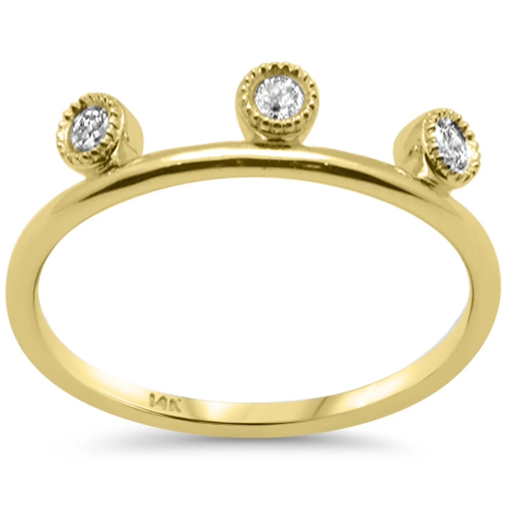 .13ct G SI 14K Yellow Gold Diamond Band Ring Size 6.5
