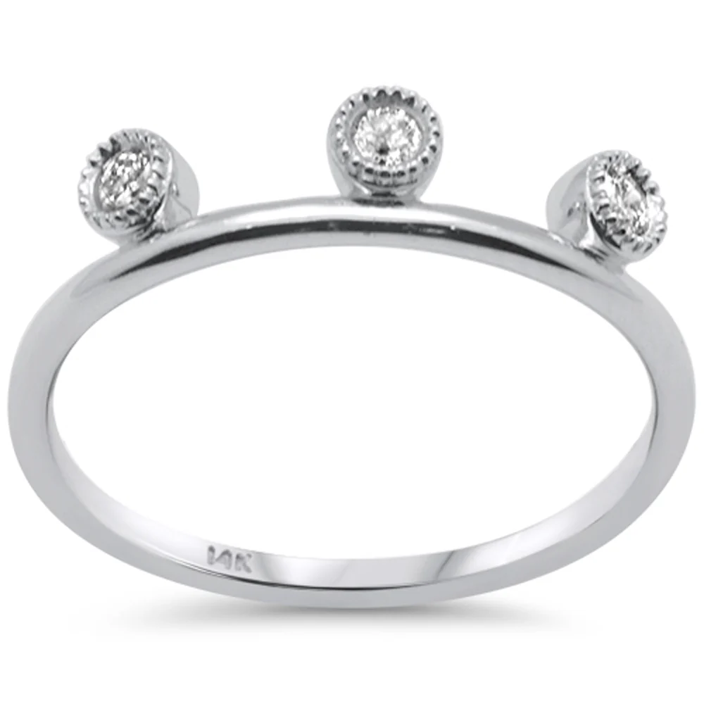 .13ct G SI 14K White Gold Diamond Band Ring Size 6.5