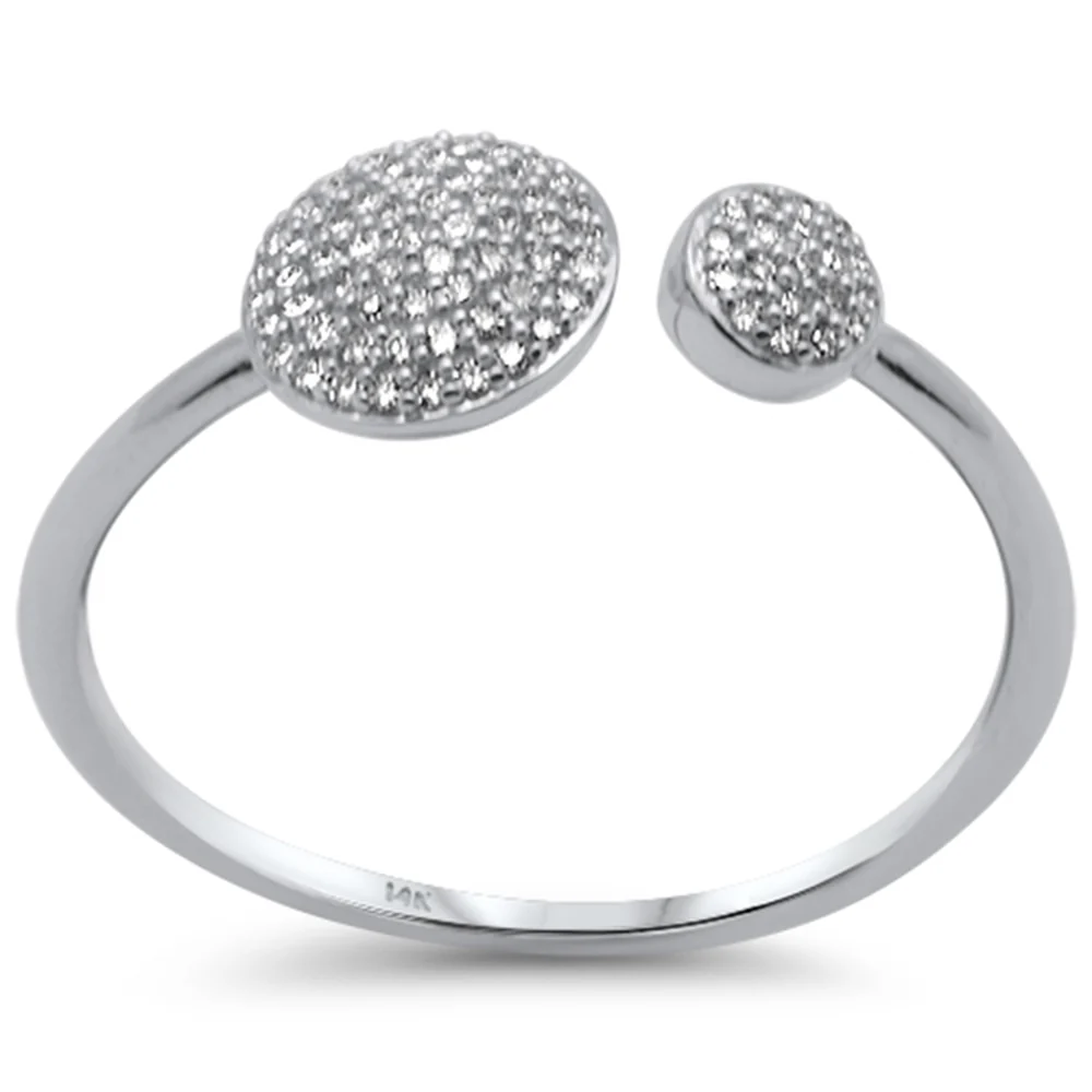 .13ct G SI 14K White Gold Diamond Wrap Around Band Ring Size 6.5