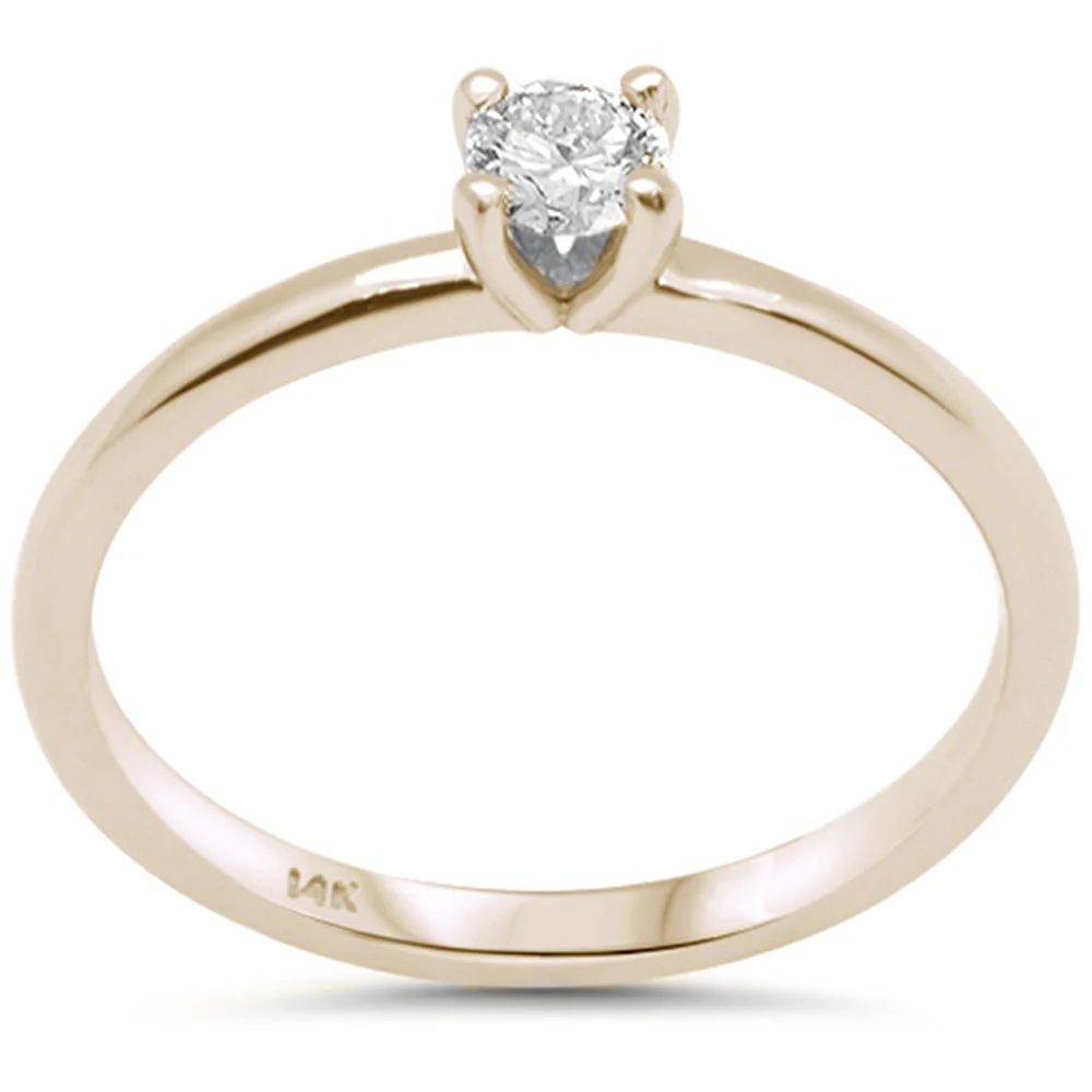 <span style="color:purple">SPECIAL!</span> .57ct G SI 14K Yellow Gold Round Diamond Solitaire Ring Size 6.5