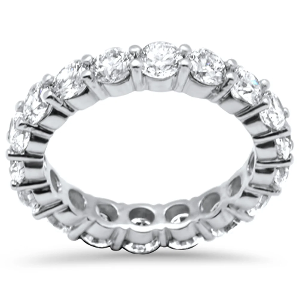 <span style="color:purple">SPECIAL!</span> 3.30ct G SI 14K White Gold Diamond Eternity Ring Size 6.0