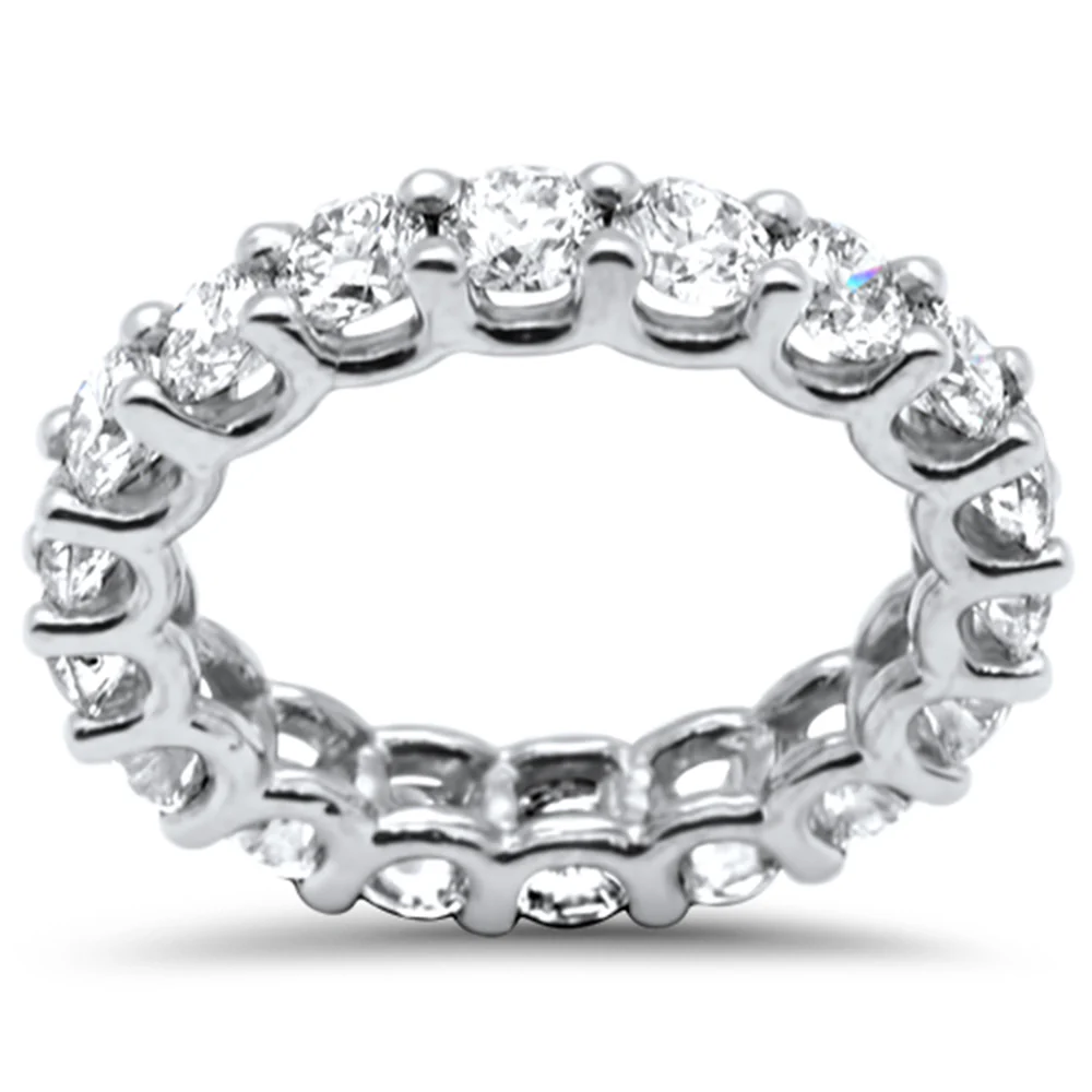 <span style="color:purple">SPECIAL!</span> 3.80ct G SI 14K White Gold Diamond Eternity Ring Size 6.5