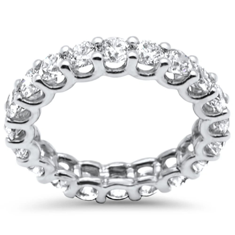 <span style="color:purple">SPECIAL!</span> 3.46ct G SI 14K White Gold Diamond Eternity Ring Size 6.5