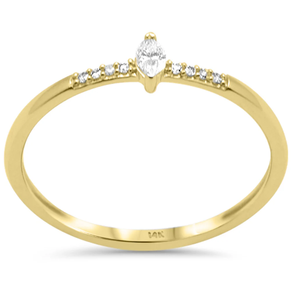 .10ct G SI 14K Yellow Gold Diamond Band Ring Size 6.5