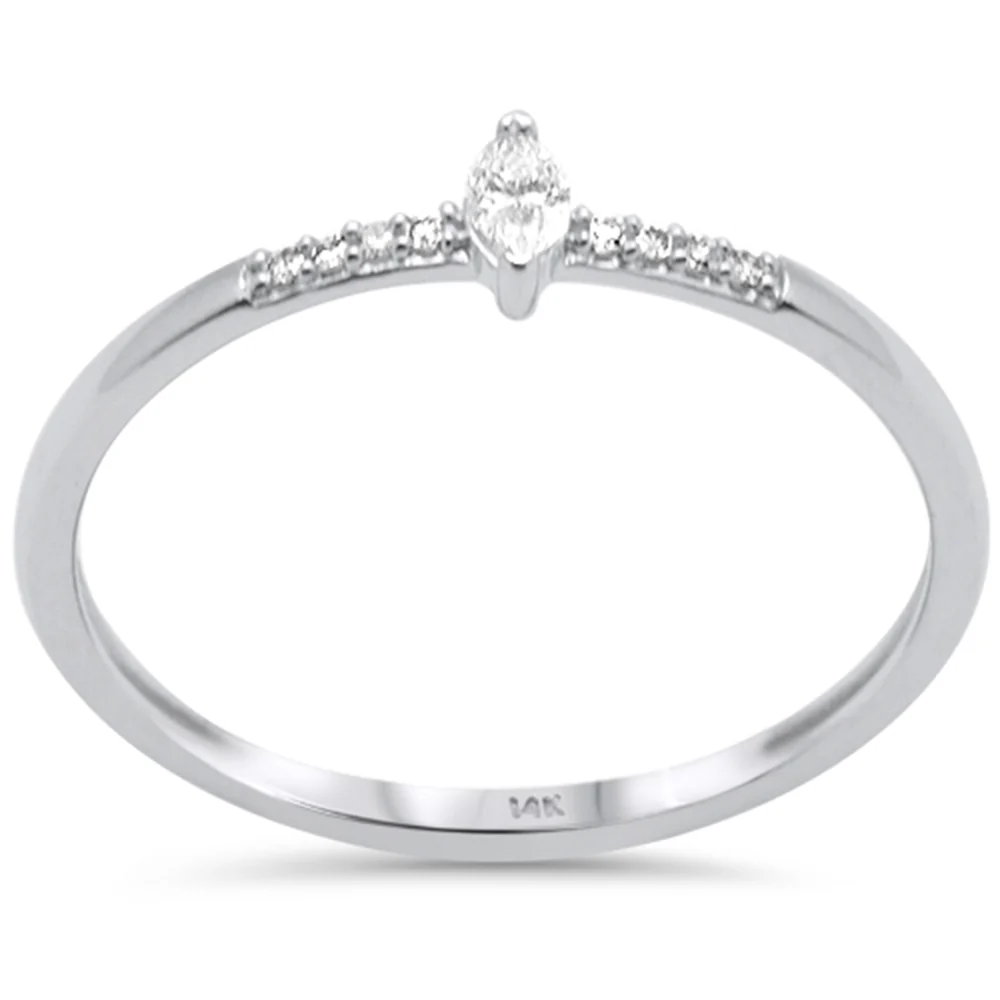 .10ct G SI 14K White Gold Diamond Band Ring Size 6.5