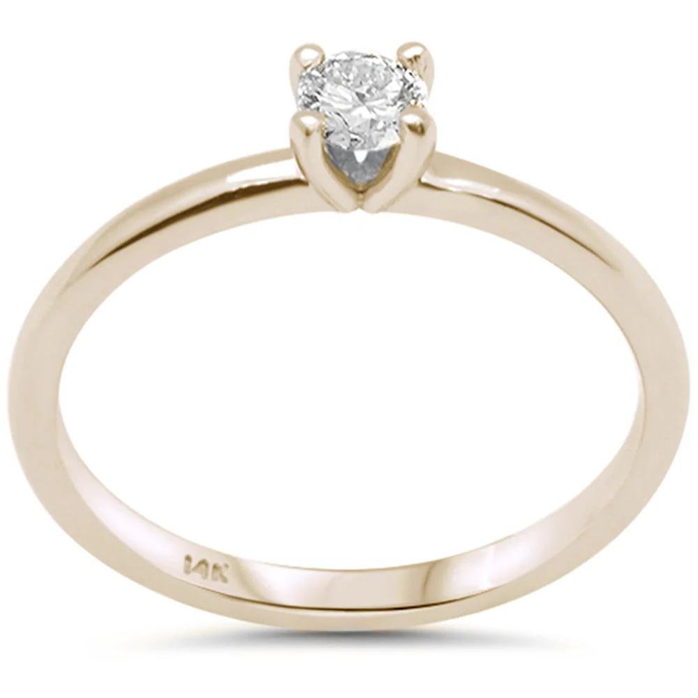 <span style="color:purple">SPECIAL!</span> .37ct G SI 14K Yellow Gold Round Diamond Solitaire Ring Size 6.5