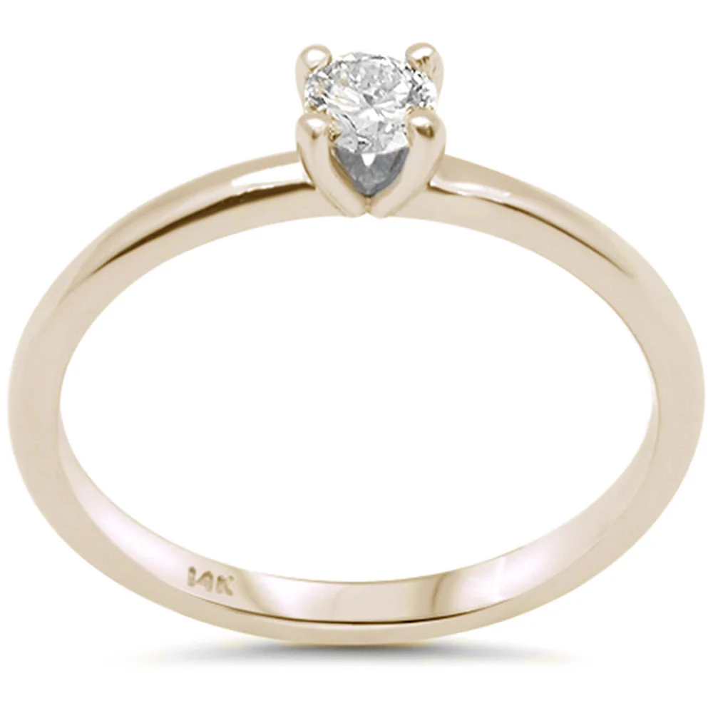 <span style="color:purple">SPECIAL!</span> .50ct G SI 14K Yellow Gold Round Diamond Solitaire Ring Size 6.5