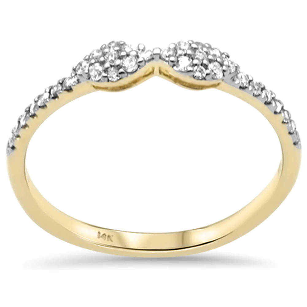 .16ct G SI 14K Yellow Gold Diamond Ring Band Size 6.5