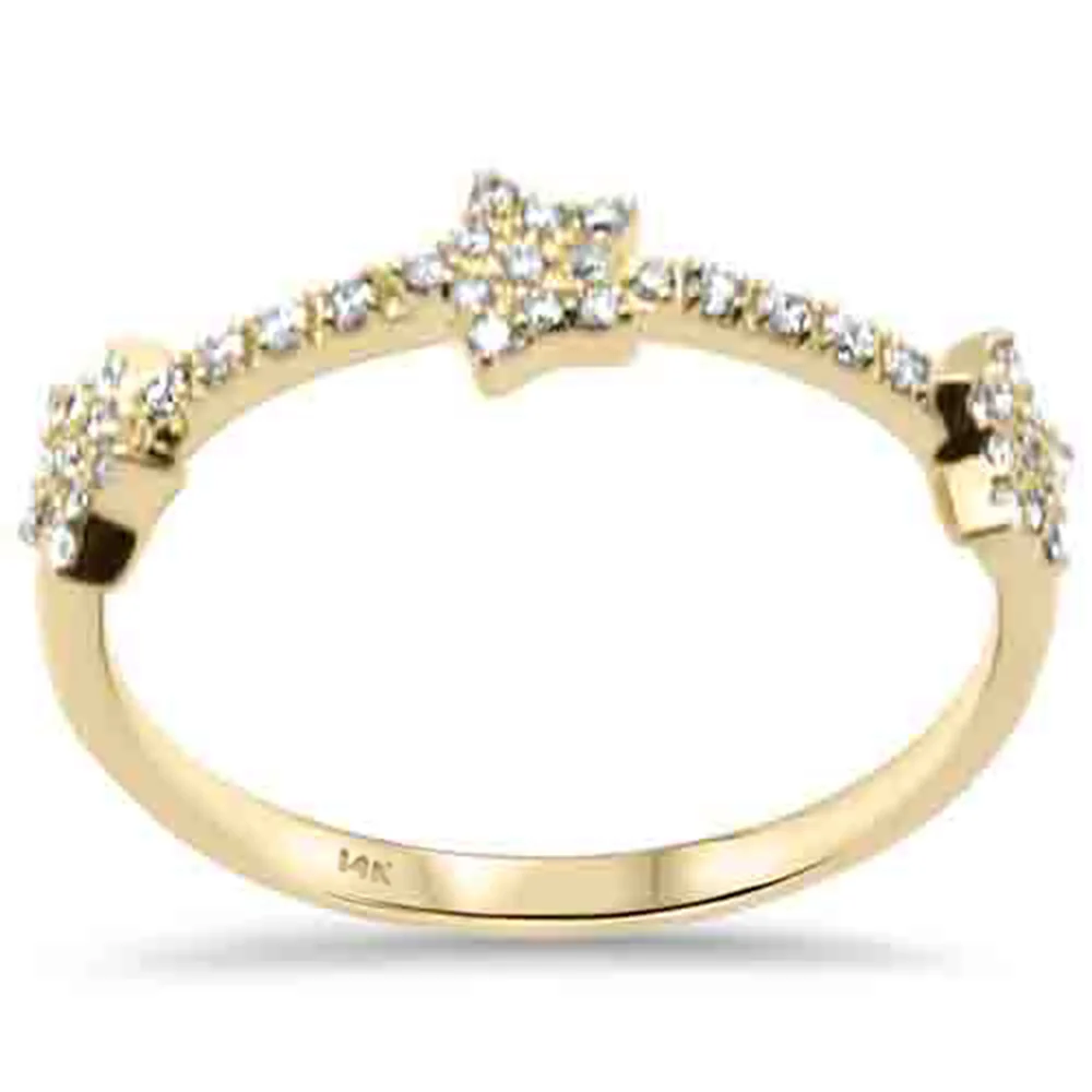 <span style="color:purple">SPECIAL!</span> .17ct G SI 14K Yellow Gold Diamond Ring Band Size 6.5