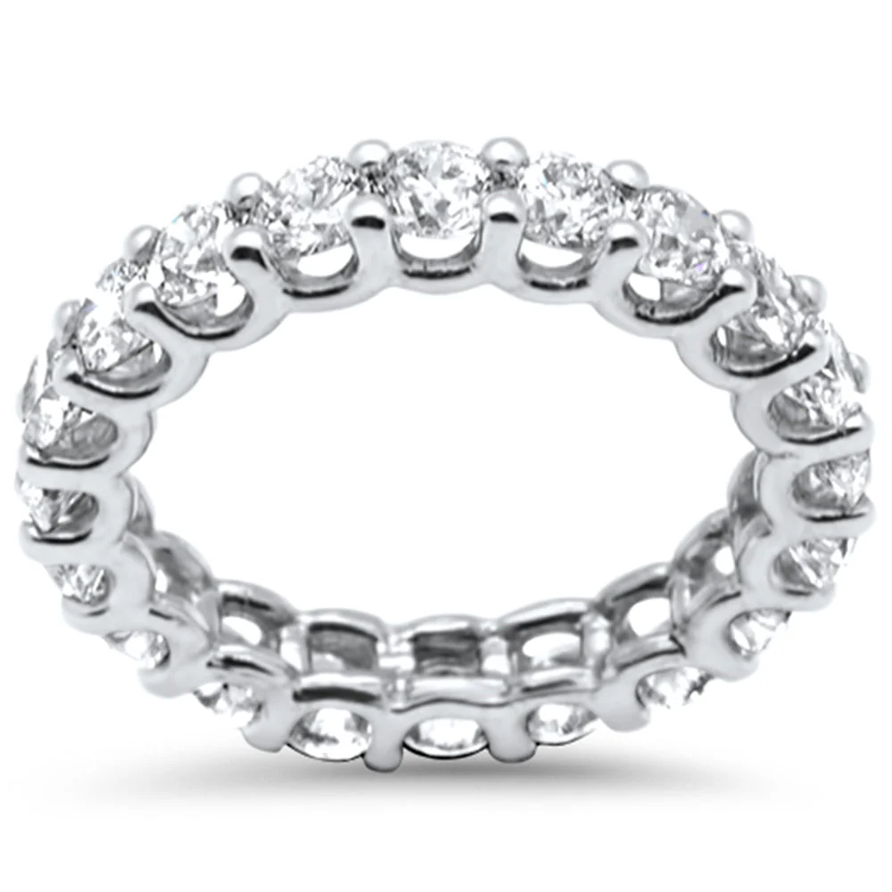 <span style="color:purple">SPECIAL!</span> 3.05ct G SI 14K White Gold Diamond Eternity Ring Size 6.5