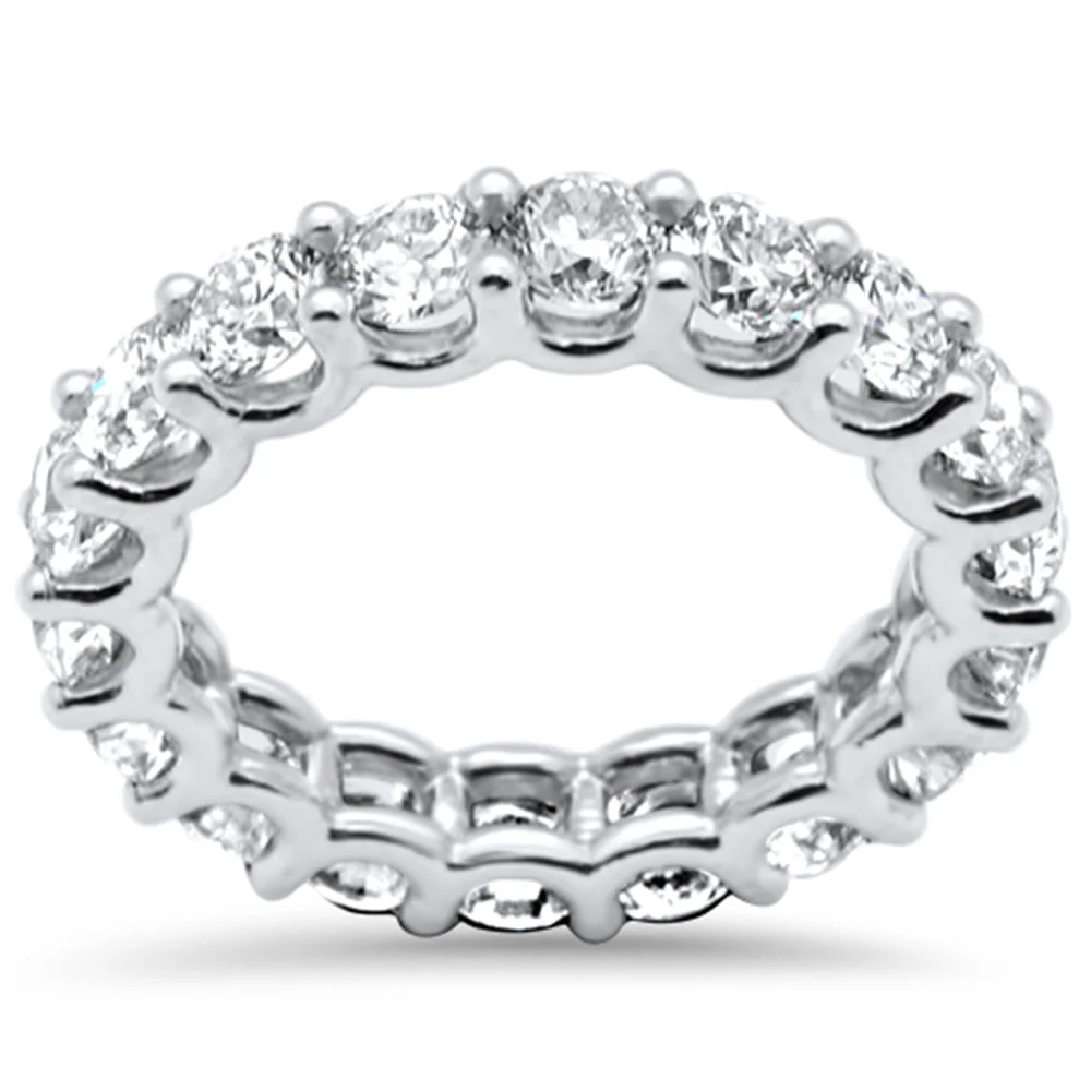 <span style="color:purple">SPECIAL!</span>5.17ct G SI 14K White Gold Diamond Eternity Ring Size 6.5