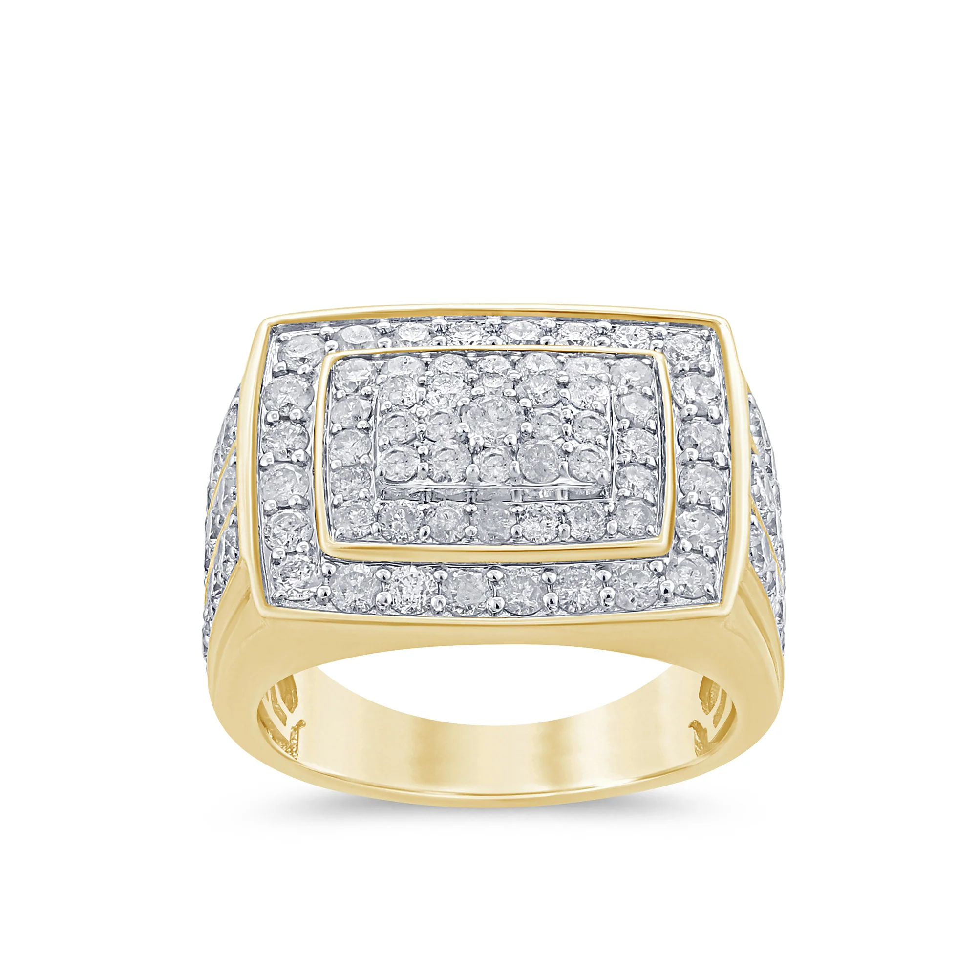 <span style="color:purple">SPECIAL!</span> 3.00ct G SI 14K Yellow Gold Diamond Men's Band Ring Size 10