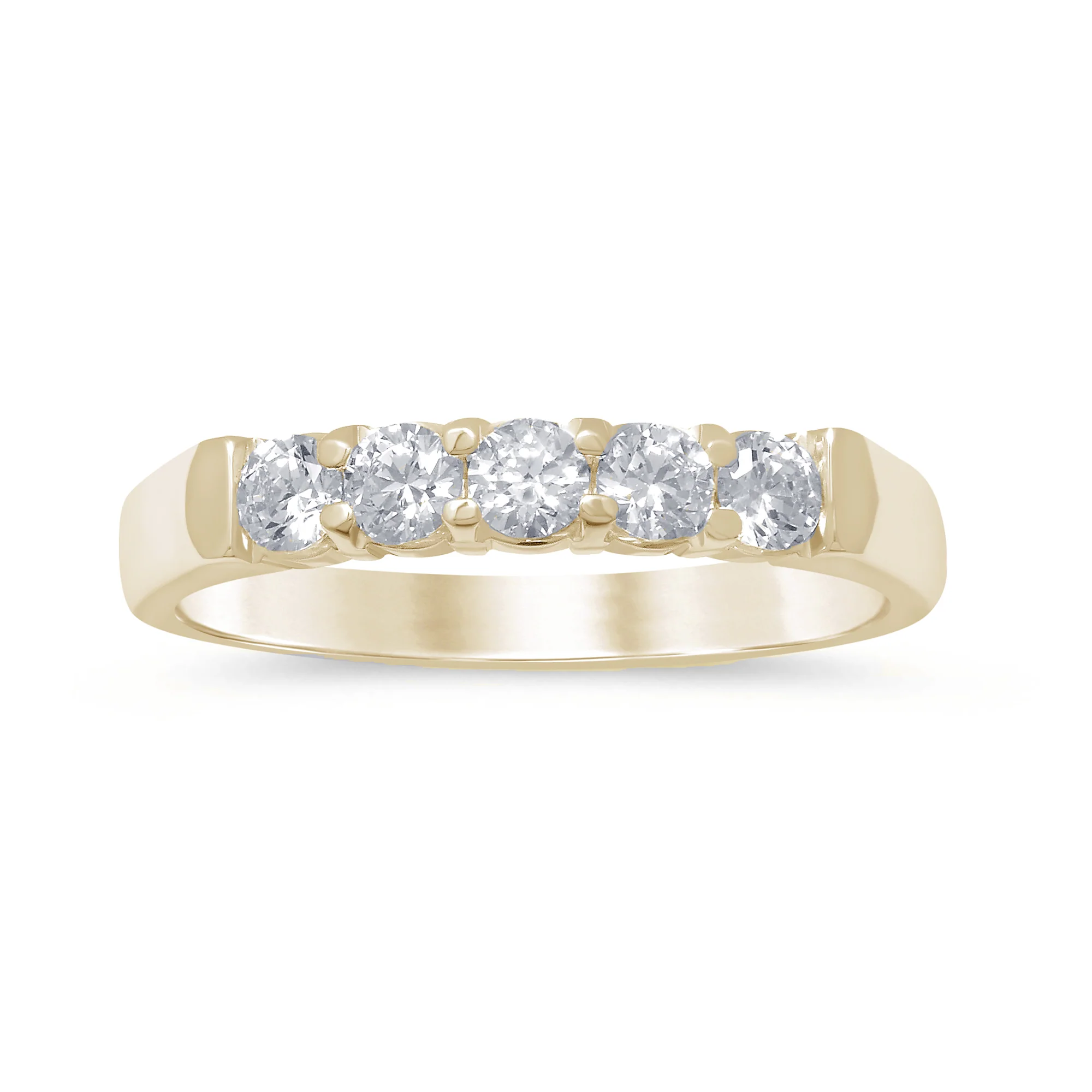 <span style="color:purple">SPECIAL!</span> .52ct G SI 14K Yellow Gold Diamond Band Ring Size 6.5