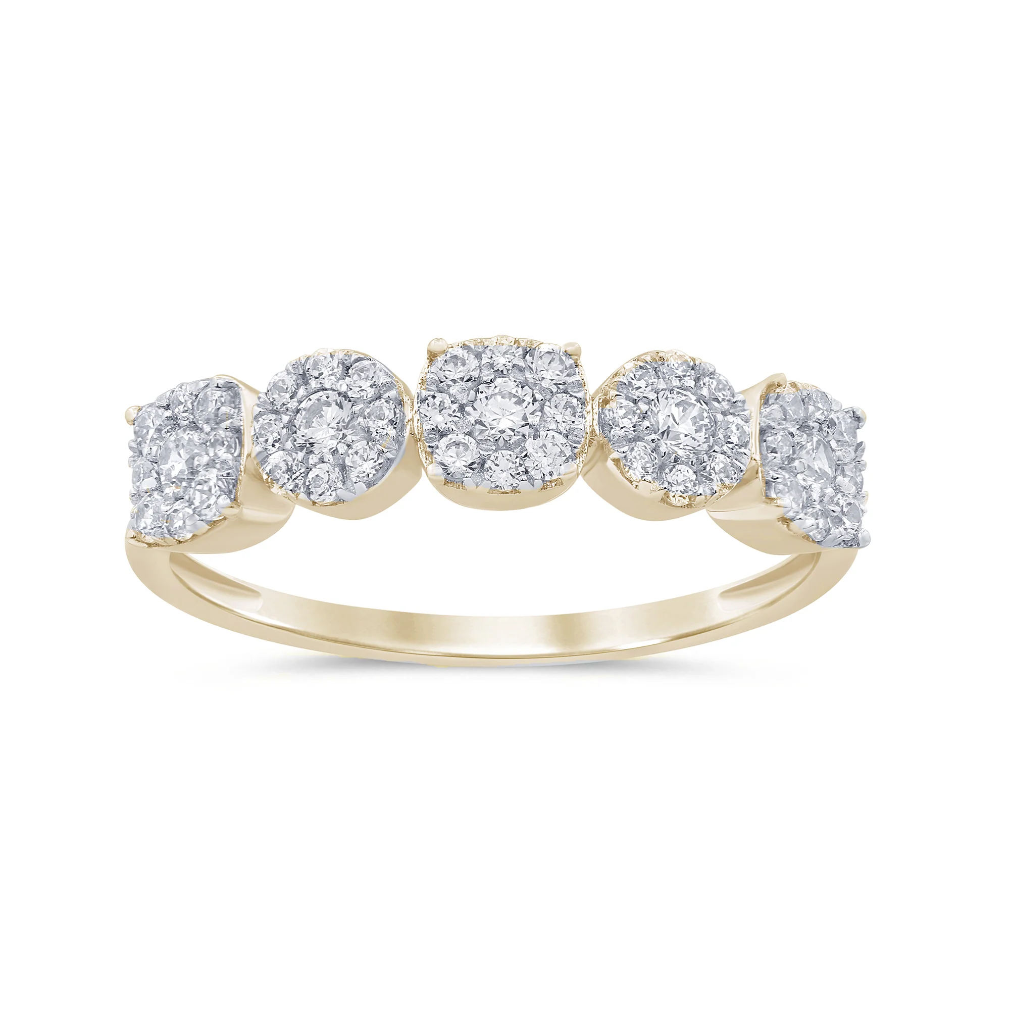 <span style="color:purple">SPECIAL!</span>.43ct G SI 14K Yellow Gold Diamond Band Ring Size 6.5