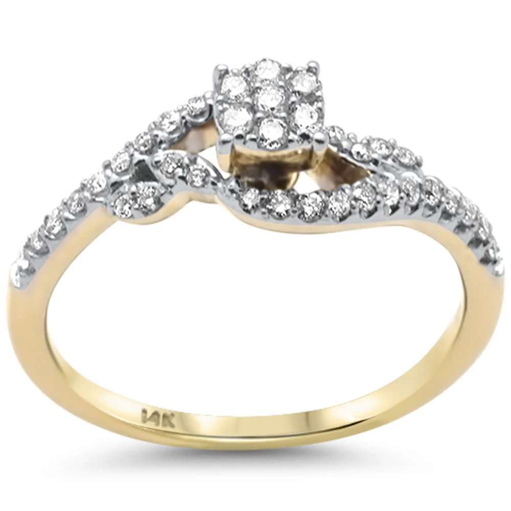 <span style="color:purple">SPECIAL!</span>.27ct G SI 14K Yellow Gold Diamond Engagement Ring Size 6.5