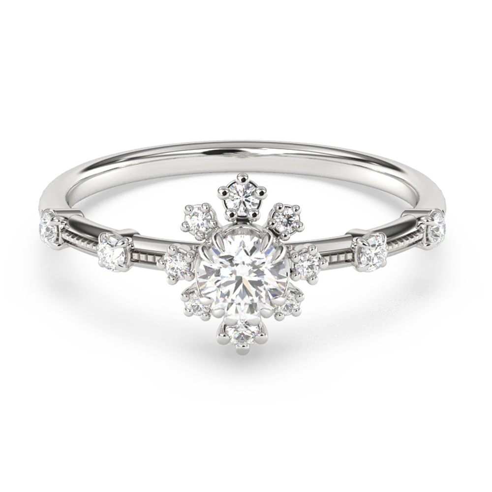 <span style="color:purple">SPECIAL!</span>.45ct G SI 14K White Gold Round Diamond Thin Engagement Ring Size 6.5