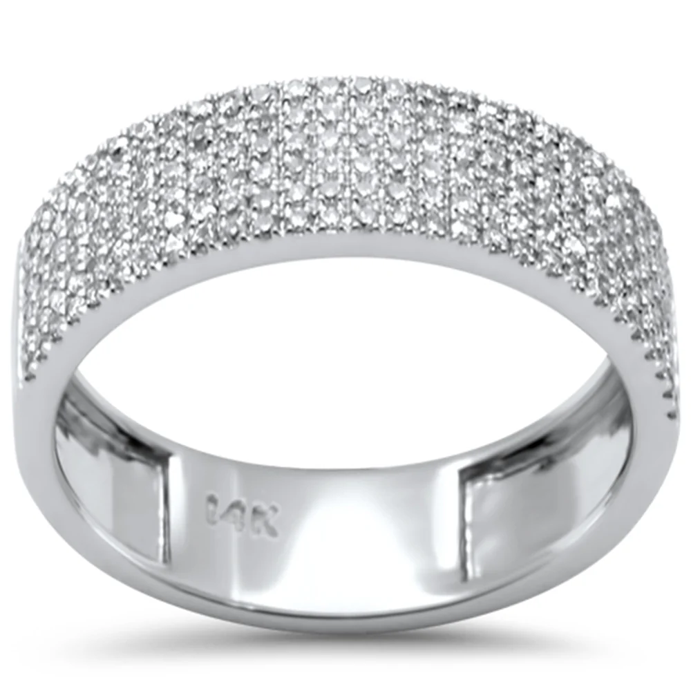 <span style="color:purple">SPECIAL!</span> .40ct G SI 14K White Gold Diamond Ladies Band Ring Size 6.5