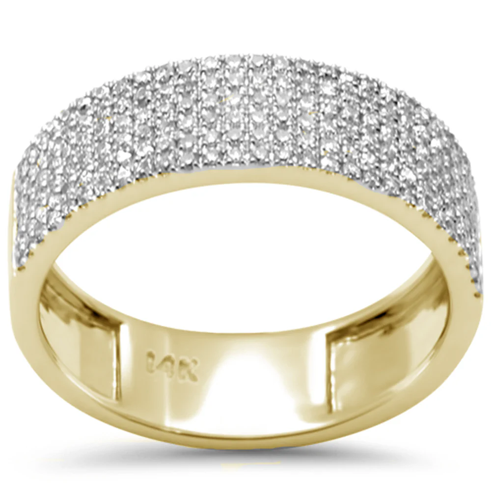 <span style="color:purple">SPECIAL!</span> .36ct G SI 14K Yellow Gold Diamond Ladies Band Ring Size 6.5
