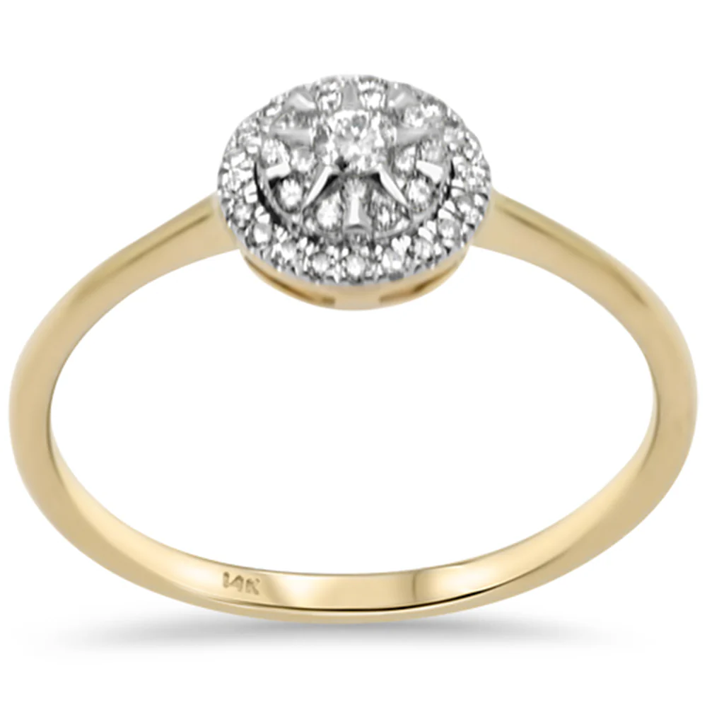 <span style="color:purple">SPECIAL!</span> .18ct G SI 14K Yellow Gold Diamond Round Shape Ring Size 6.5
