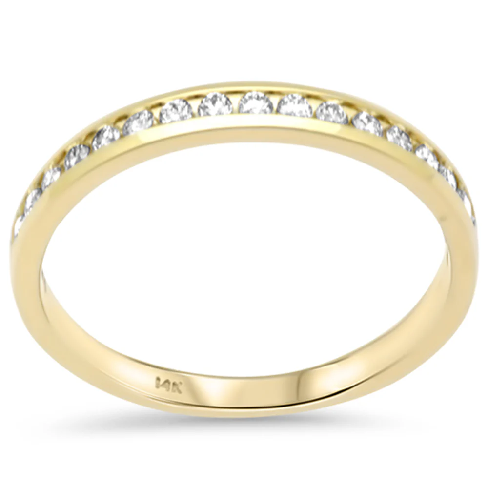 <span style="color:purple">SPECIAL!</span>.25ct G SI 14K Yellow Gold Diamond Wedding Band Size 6.5 - Image 3