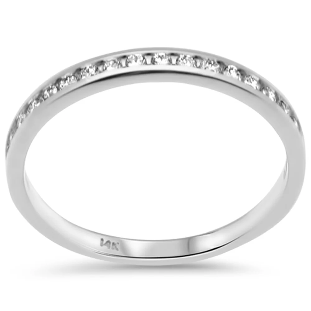 .11ct G SI 14K White Gold Diamond Wedding Band Size 6.5