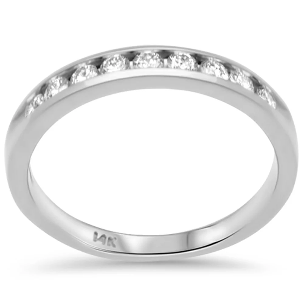 <span style="color:purple">SPECIAL!</span> .34ct G SI 14K White Gold Diamond Wedding Band Size 6.5 - Image 3