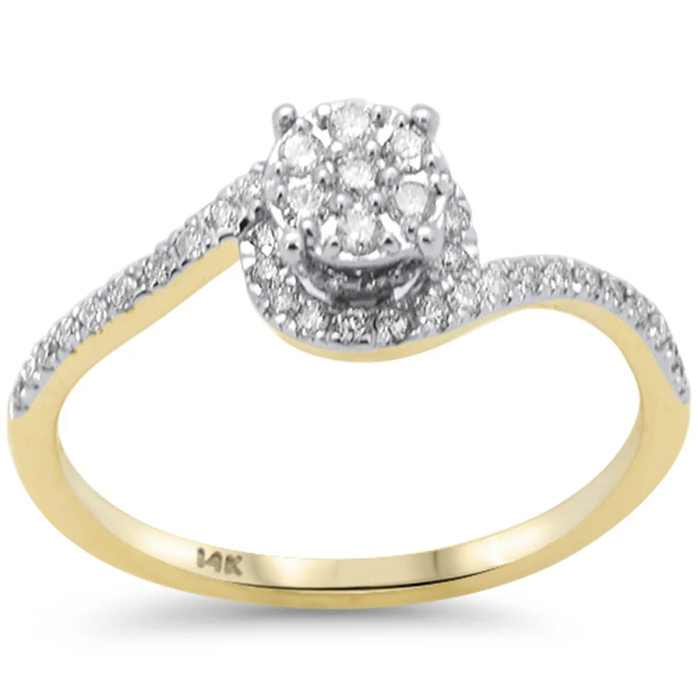 <span style="color:purple">SPECIAL!</span> .32ct G SI 14K Yellow Gold Round Diamond Engagement Ring Size 6.5