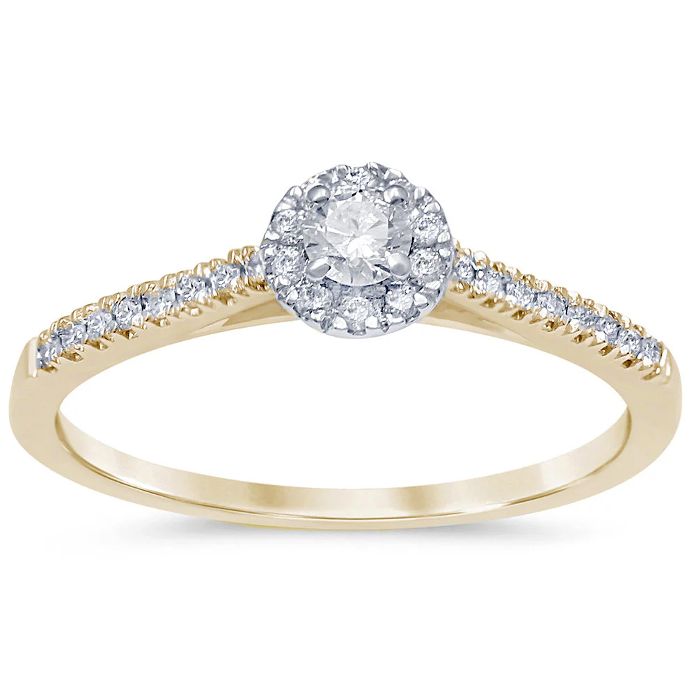 <span style="color:purple">SPECIAL!</span> .49ct G SI 14K Yellow Gold Diamond Engagement Ring Size 6.5