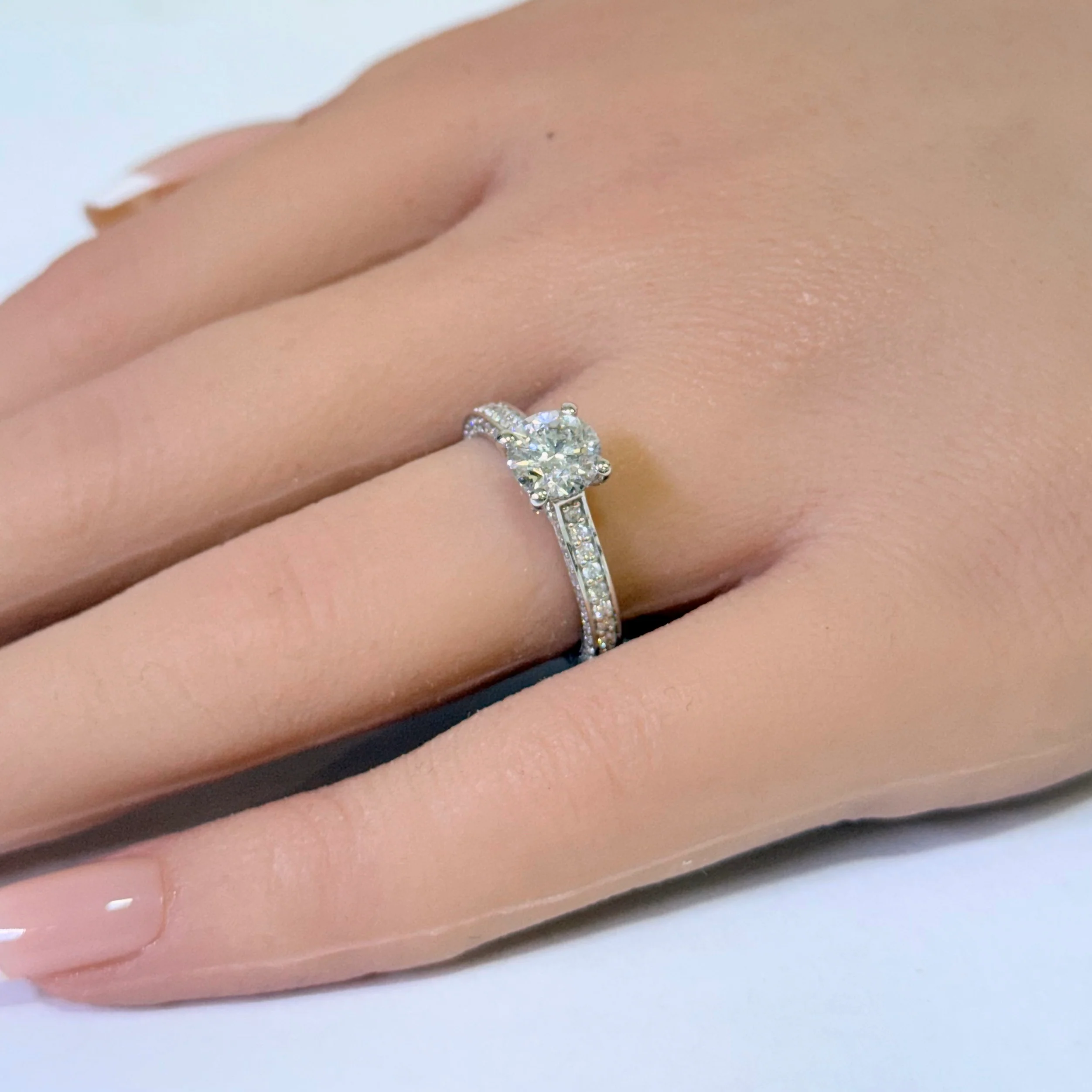 <span style="color:purple">SPECIAL!</span> 1.87ct G SI 14K White Gold Round Diamond Solitaire Engagement Ring Size 6.5 - Image 2