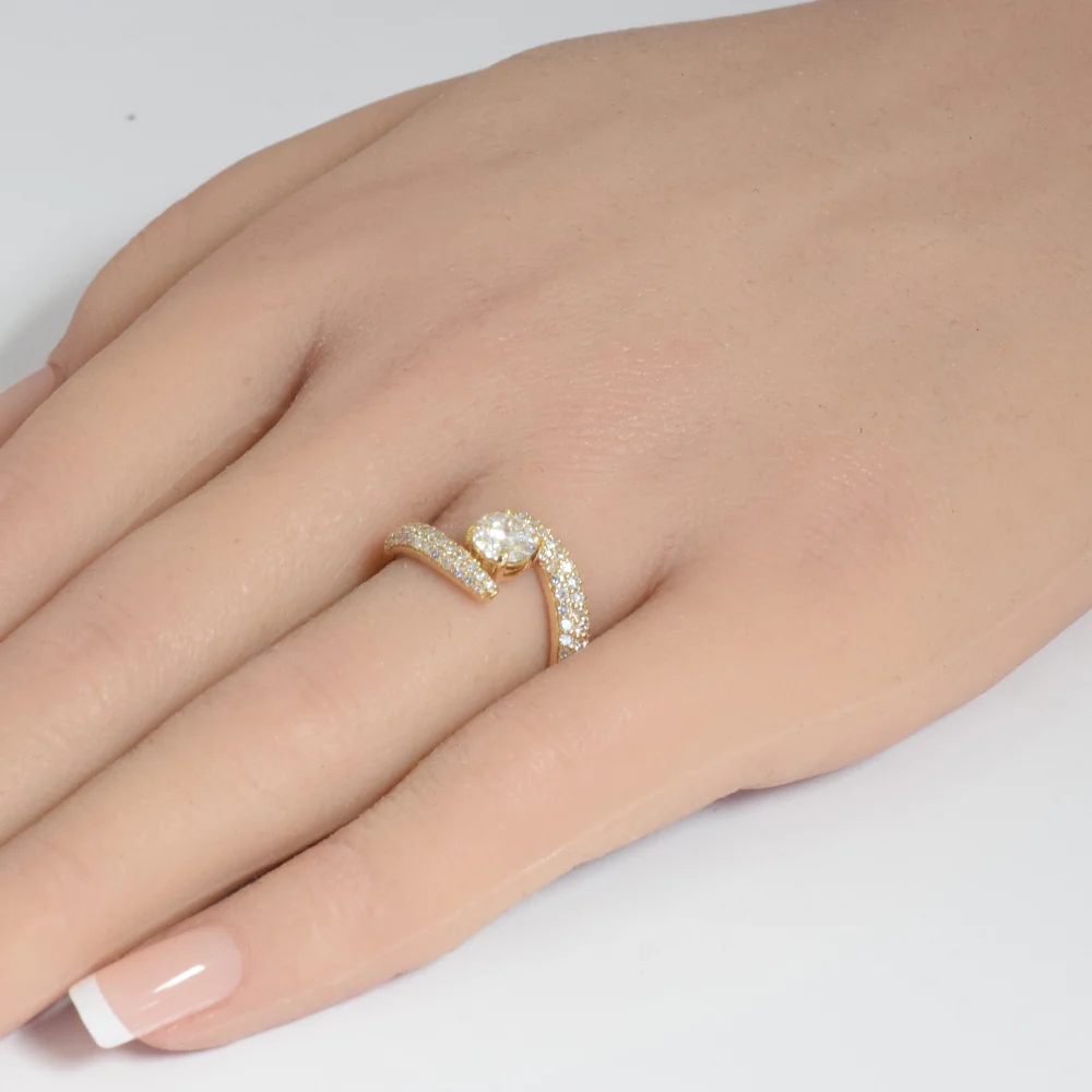 <span style="color:purple">SPECIAL!</span>1.28ct G SI 14K Yellow Gold Modern Round Diamond Engagement Solitaire Ring Size 6.5 - Image 2