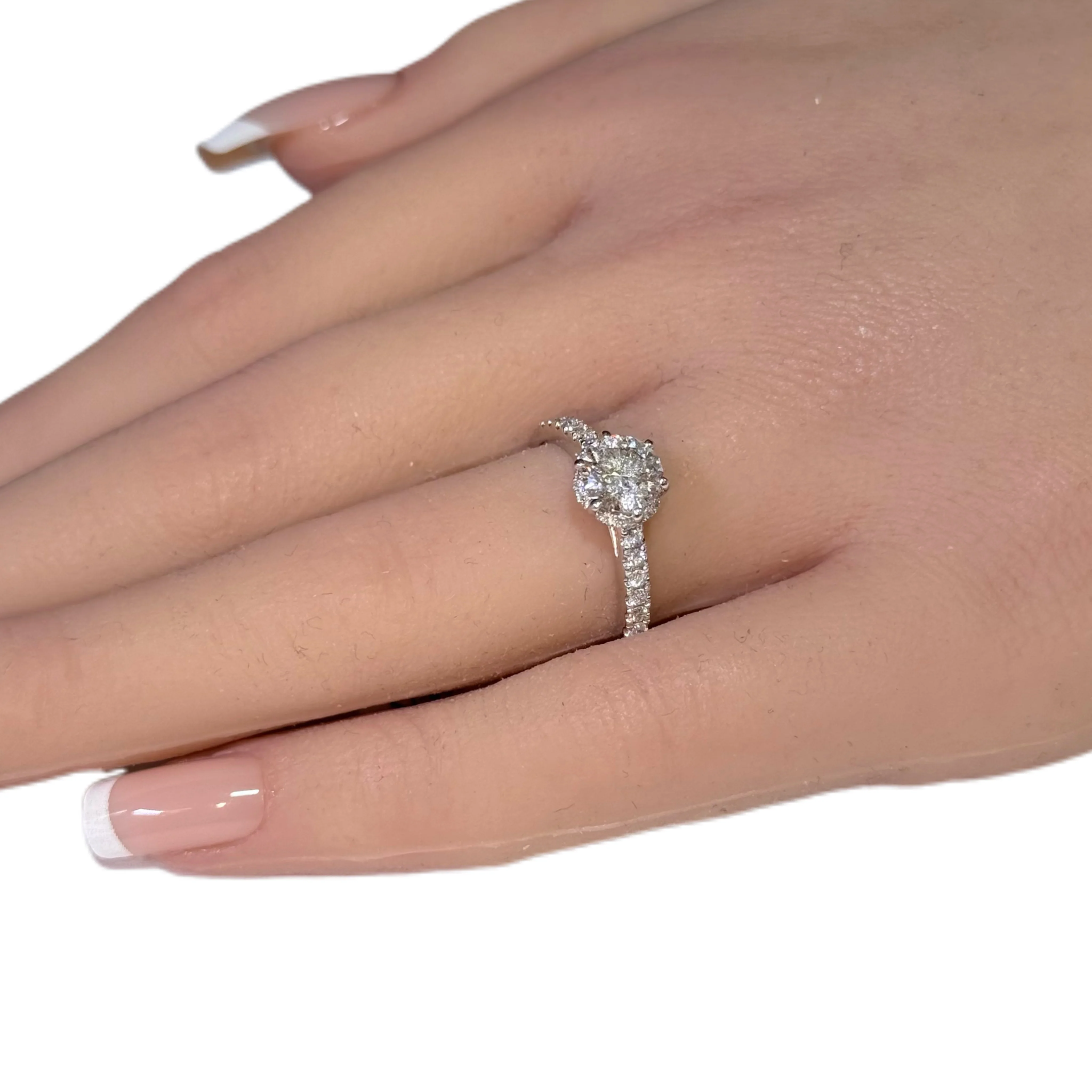 <span style="color:purple">SPECIAL!</span>1.26ct G SI 14K White Gold Round Diamond Solitaire Engagement Ring Size 6.5 - Image 2