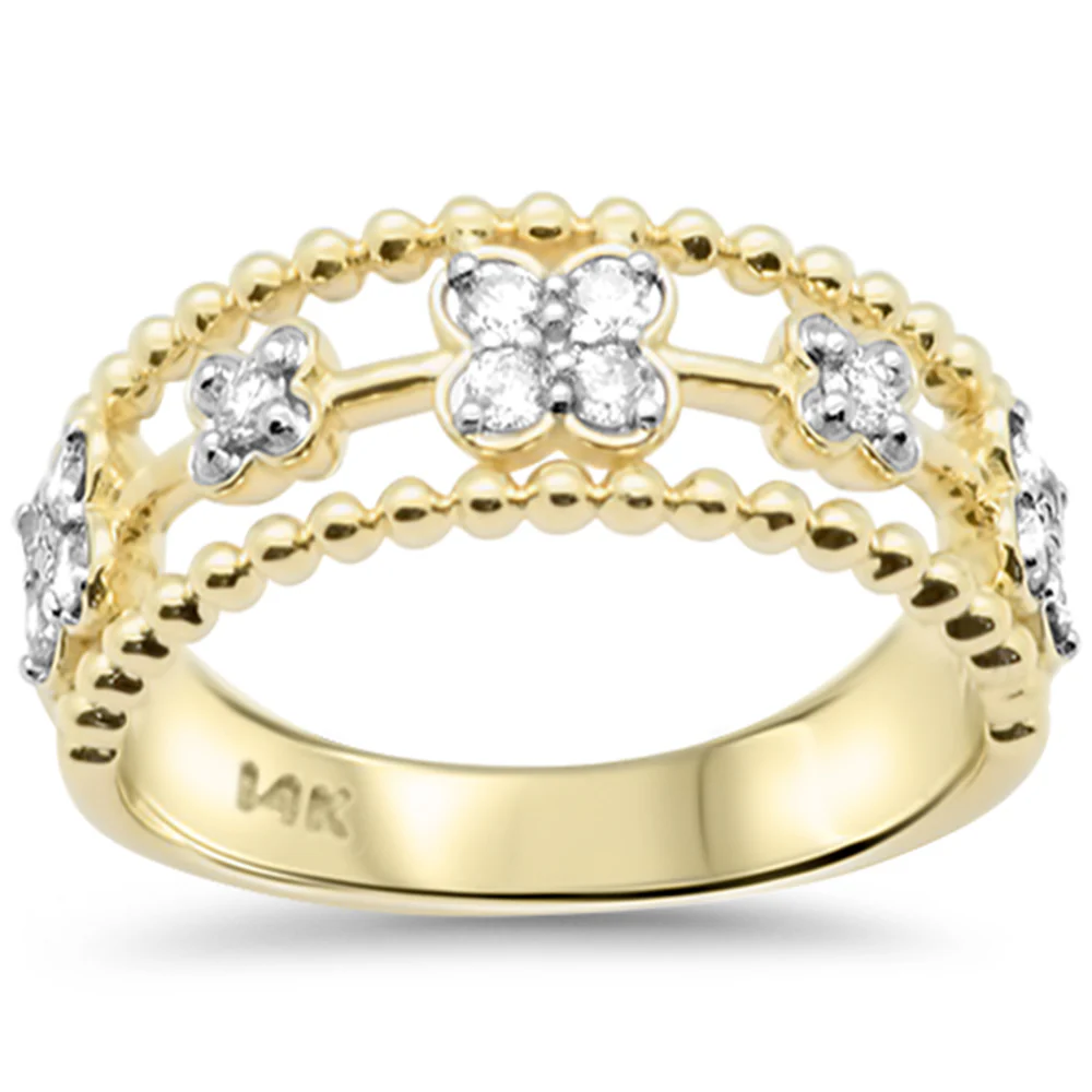 <span style="color:purple">SPECIAL!</span>.31ct G SI 14K Yellow Gold Round Diamond Band Ring Size 6.5