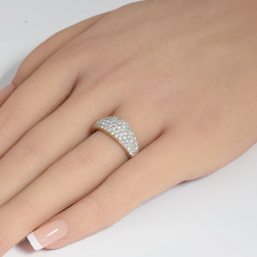 <span style="color:purple">SPECIAL!</span>1.00ct G SI 14K Yellow Gold Diamond Dome Band Ring Size 6.5 - Image 2