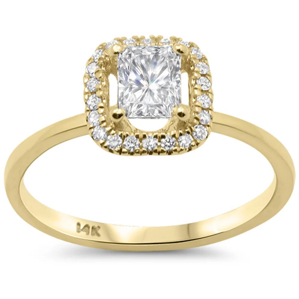 <span style="color:purple">SPECIAL!</span> .63ct G SI 14K Yellow Gold Radiant Cut Diamond Engagement Ring Size 6.5