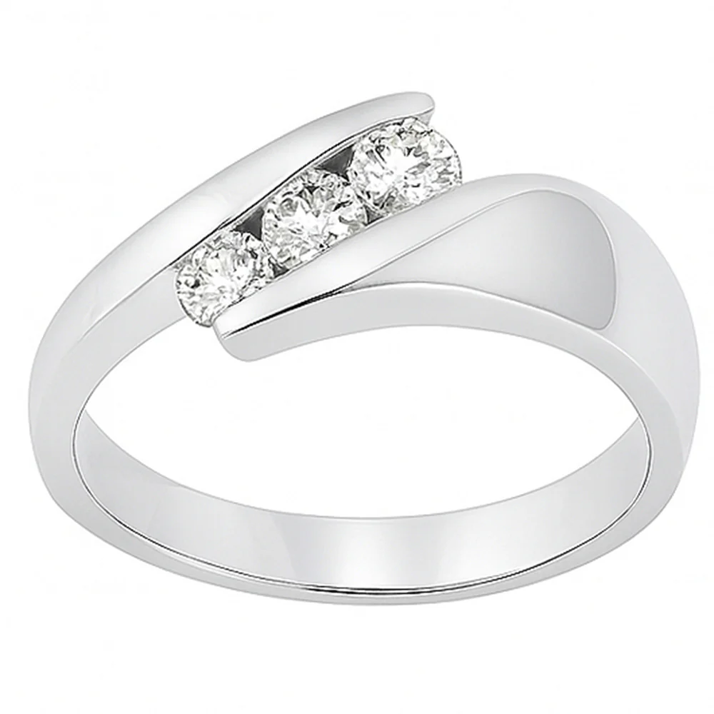 <span style="color:purple">SPECIAL!</span> .30ct G SI 14kt White Gold Round Diamond Band Ring Size 7