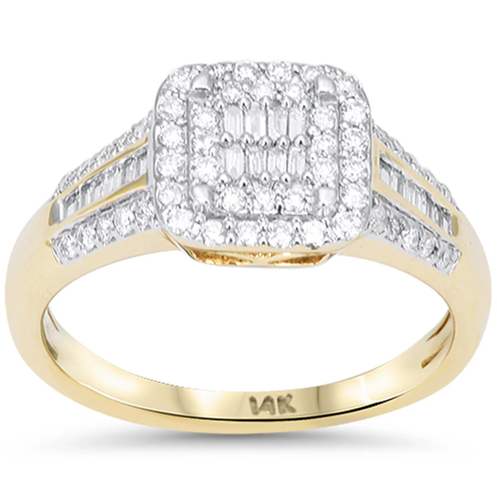 <span style="color:purple">SPECIAL!</span> .43ct G SI 14kt Yellow Gold Round Diamond Ring Size 6.5