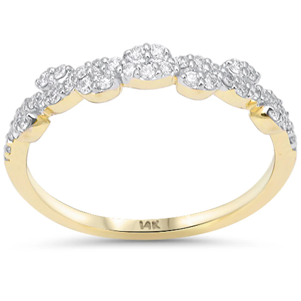 <span style="color:purple">SPECIAL!</span> .21ct G SI 14kt Yellow Gold Diamond Stackable Band Ring Size 6.5