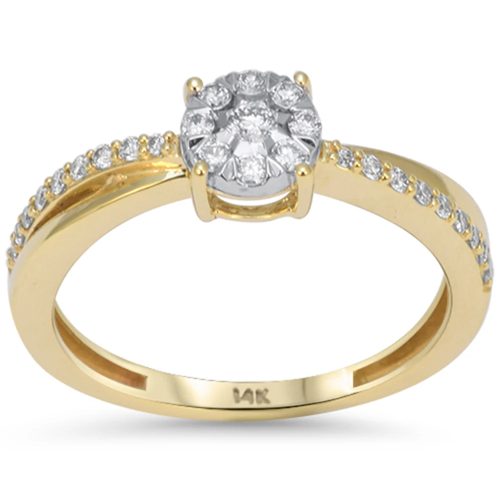 <span style="color:purple">SPECIAL!</span> .25ct G SI 14kt Yellow Gold Round Diamond Engagement Ring Size 6.5
