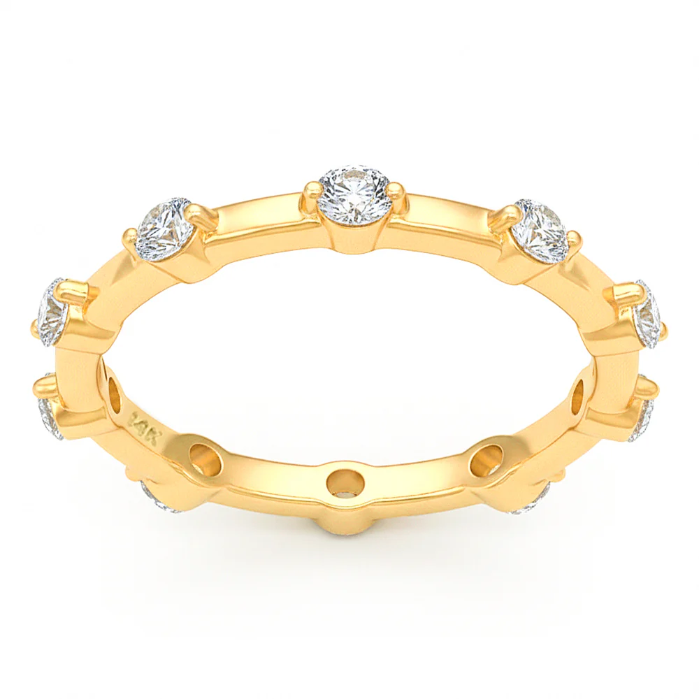 <span style="color:purple">SPECIAL!</span> .59ct G SI 14kt Yellow Gold Diamond Band Ring Size 6.5