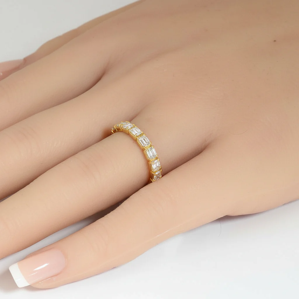 <span style="color:purple">SPECIAL!</span> 1.20ct G SI 14kt Yellow Gold Diamond Band Ring Size 6.5 - Image 2